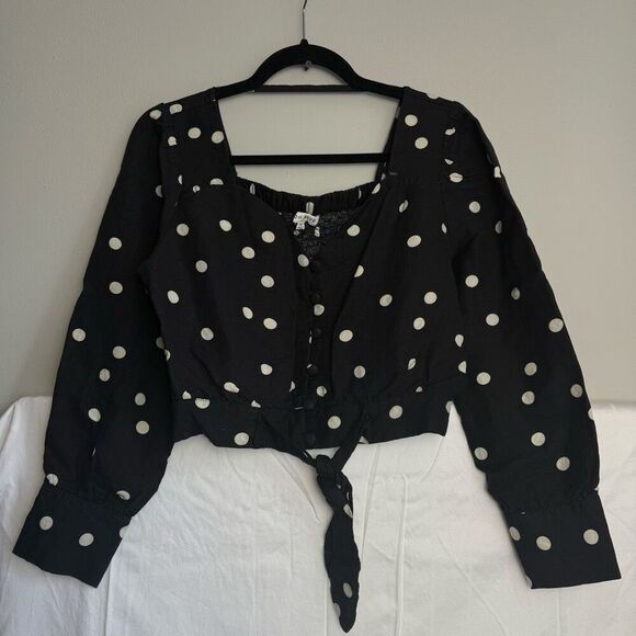 Moon river padme polka dot blouse size Medium - Picture 6 of 8